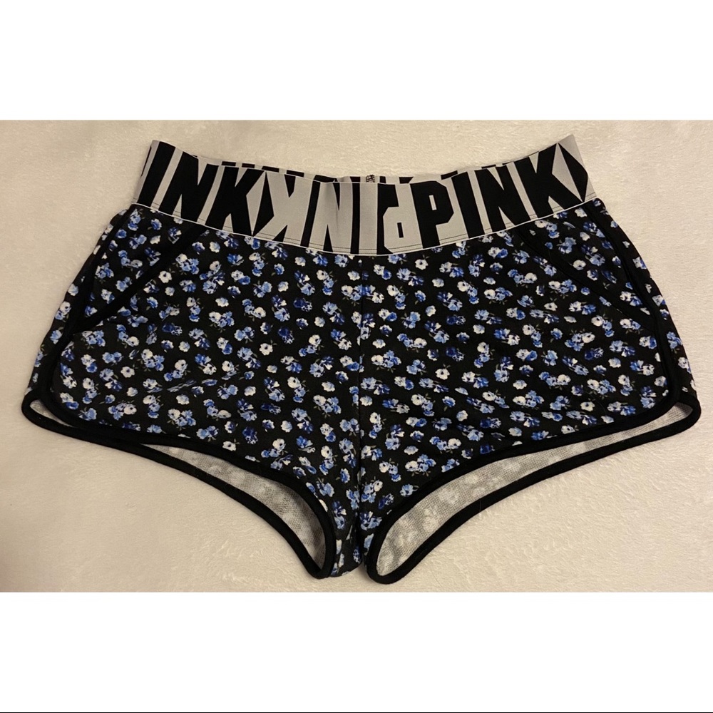 PINK Victoria's Secret Black and White Floral Jacket and Shorts Set - Picture 5 of 6